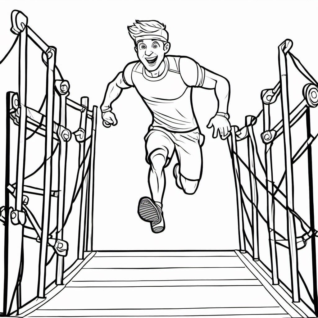 stumble guy mid race coloring pages