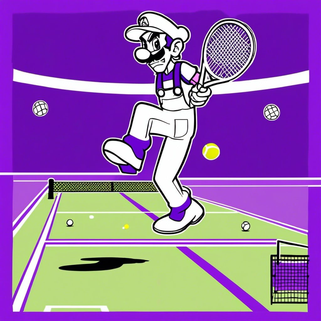 waluigi playing tennis