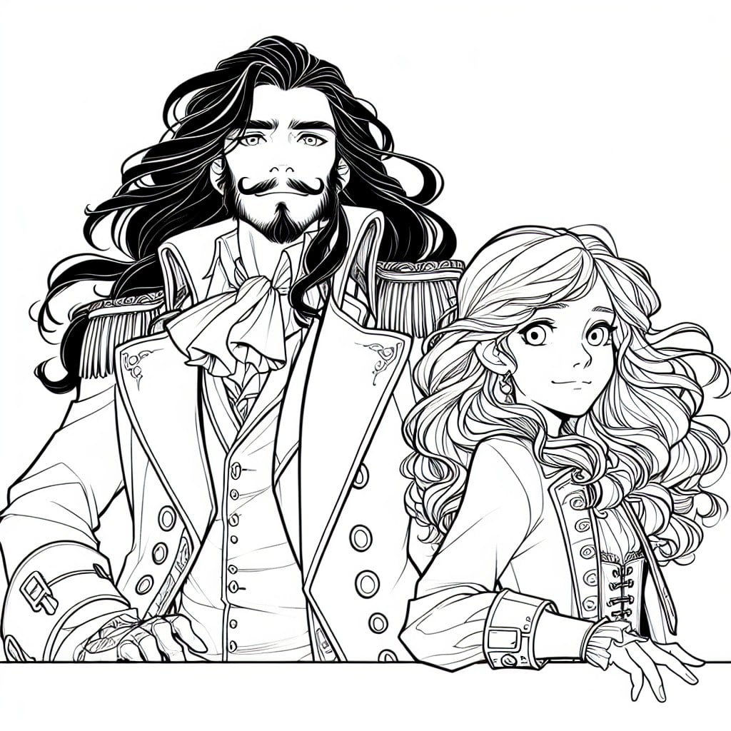 howl and sophie portrait coloring page