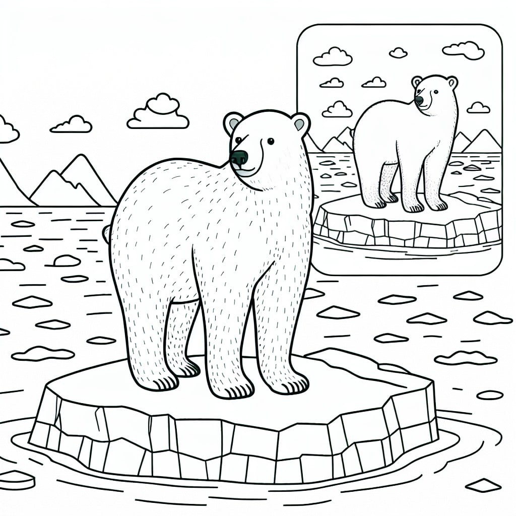 ice bear on an iceberg