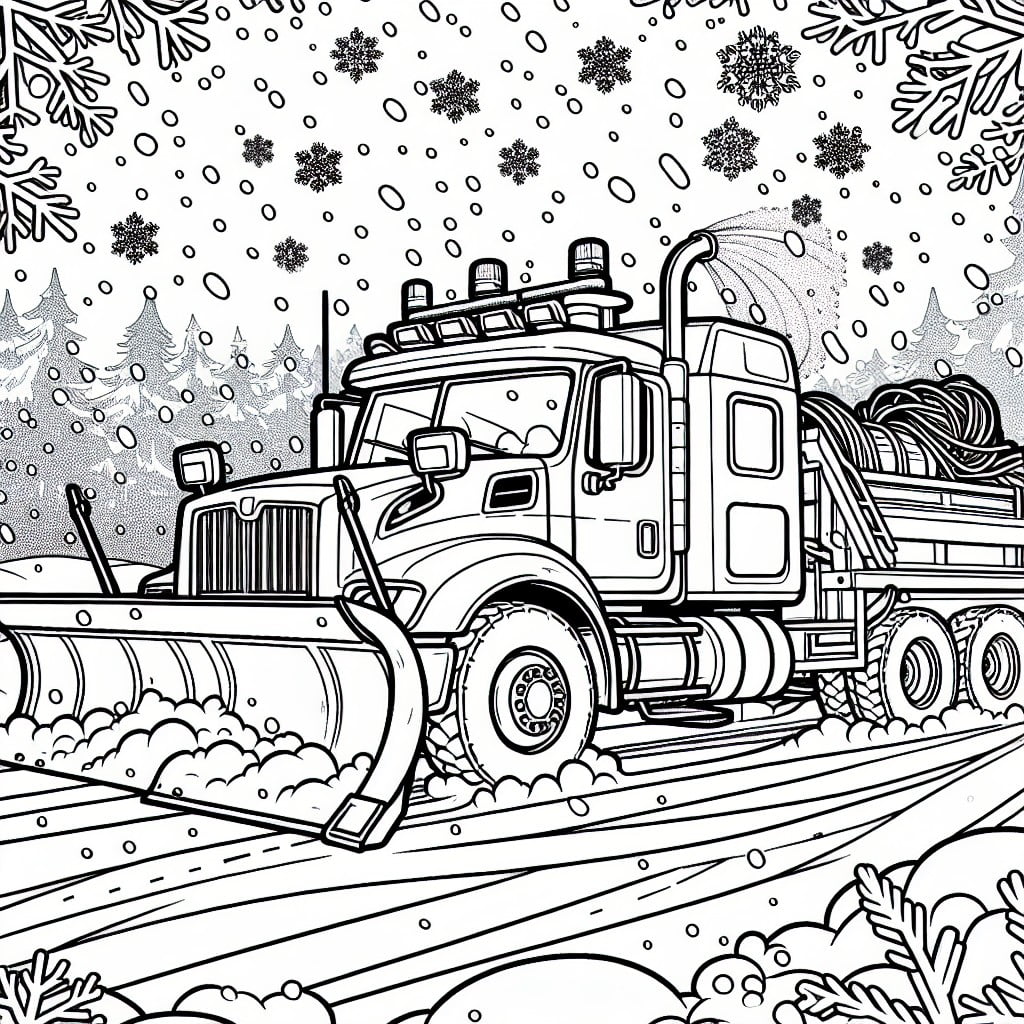 10 Creative Snow Plow Coloring Pages for Kids Fun Artistry Color Me Pages