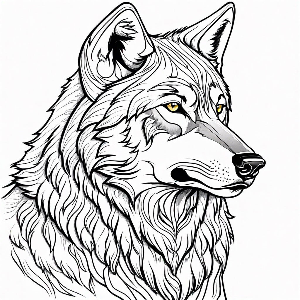 alpha wolf portrait