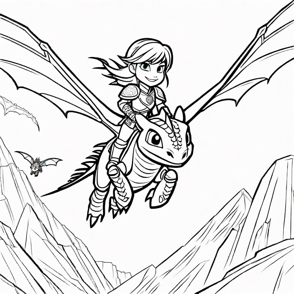 astrid and stormfly in flight