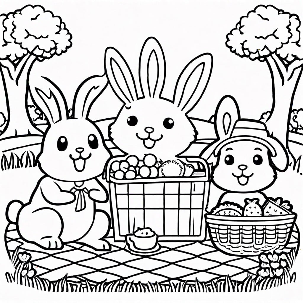 banban and friends picnic scene