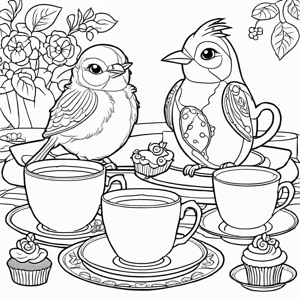 banban and opila bird tea party scene