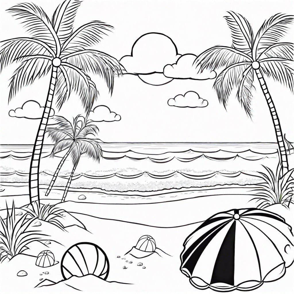 beach bonanza sandcastles beach balls and umbrellas