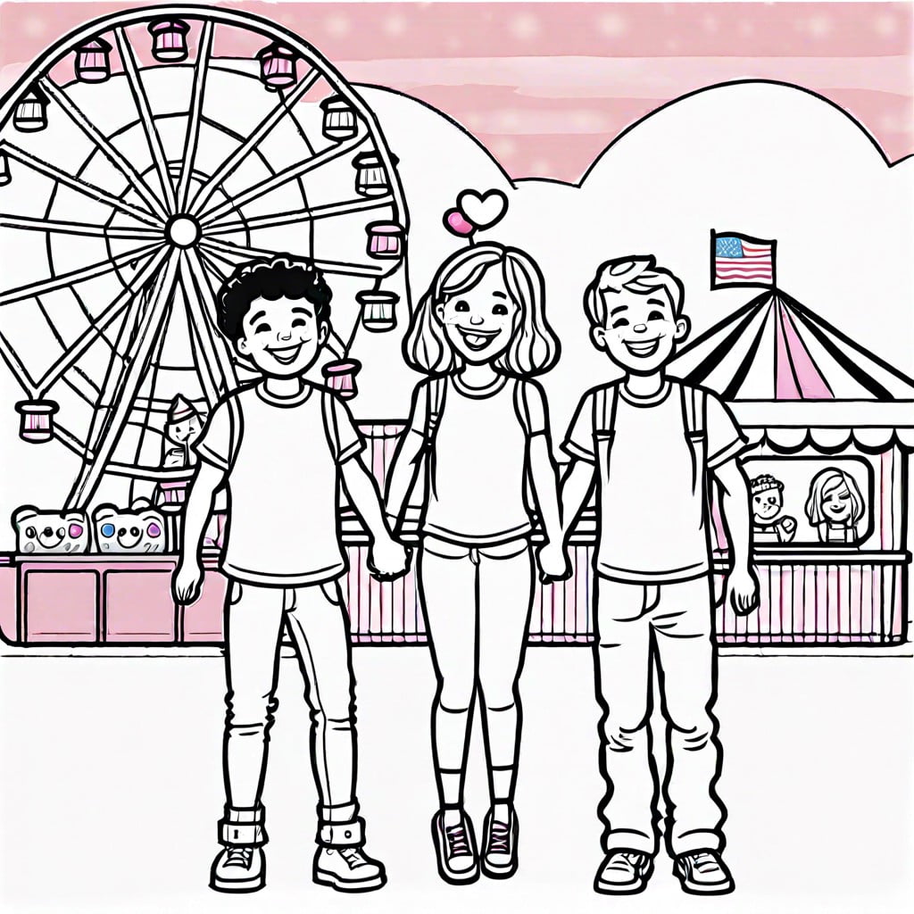 best friends at a carnival