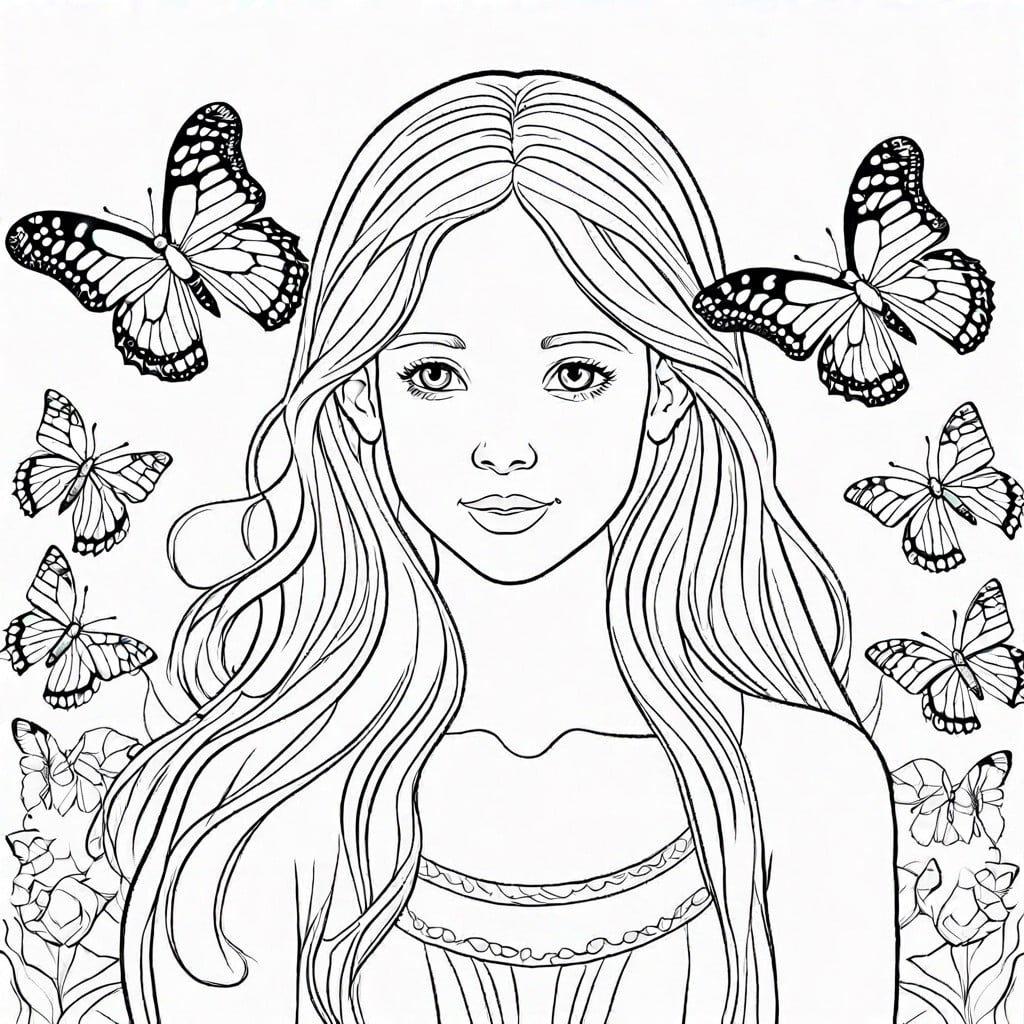 10 Face Realistic Girl Coloring Pages: Creative Ideas for Artistic Fun ...