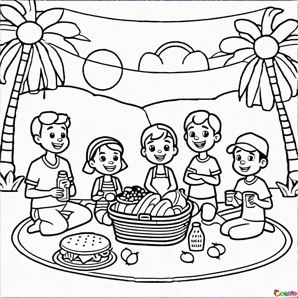 cocomelon family picnic scene