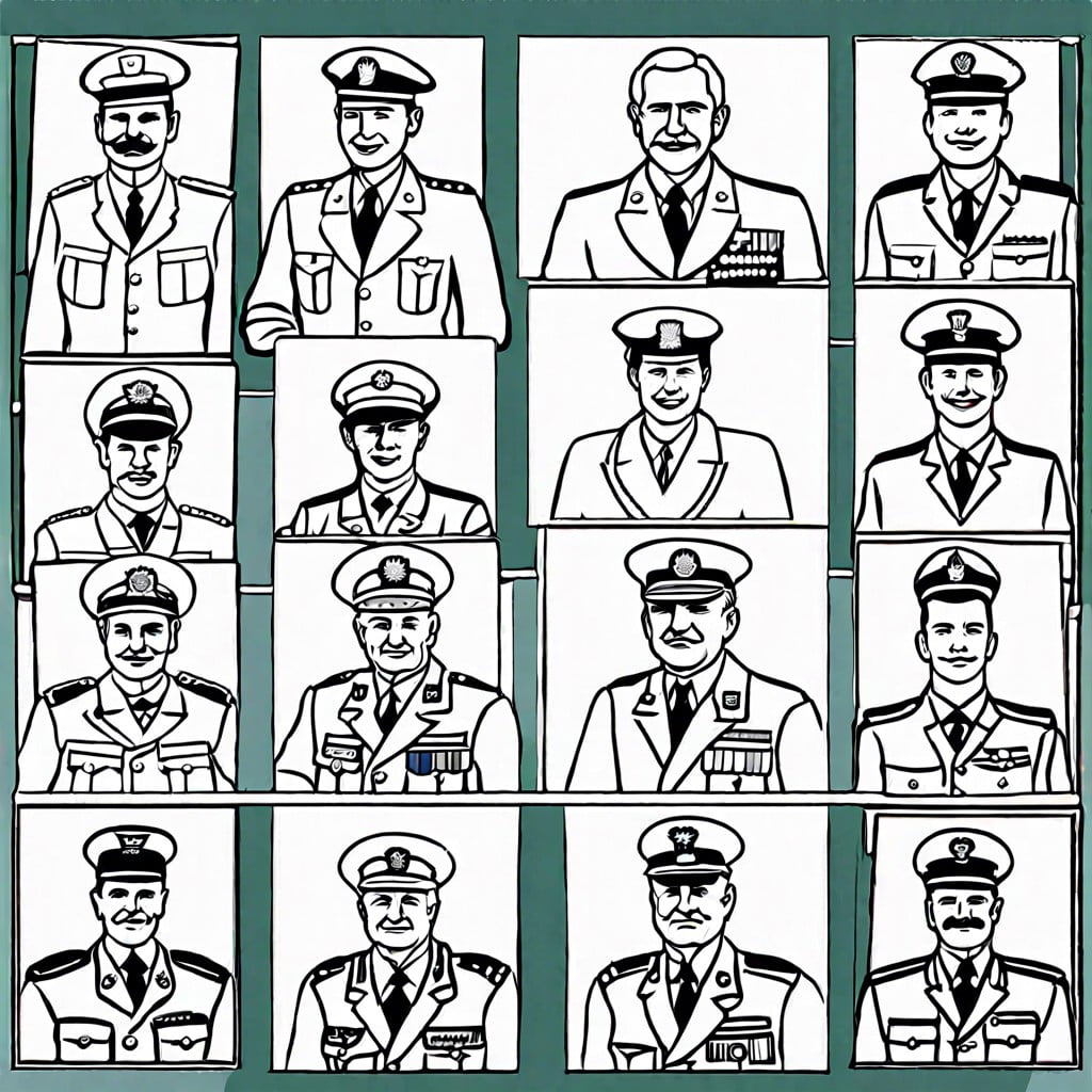 famous veterans coloring pages featuring portraits of well known veterans throughout history