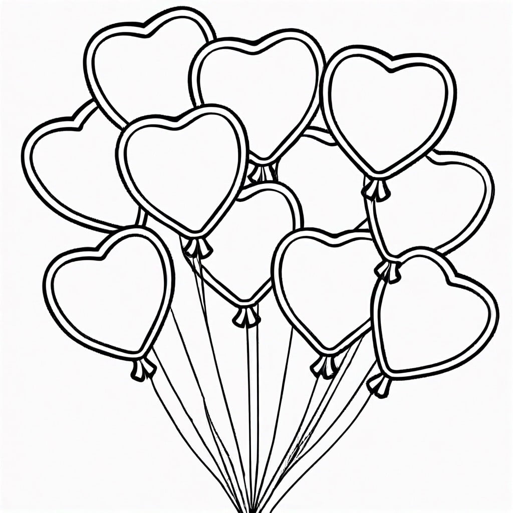 heart shaped balloon bouquet