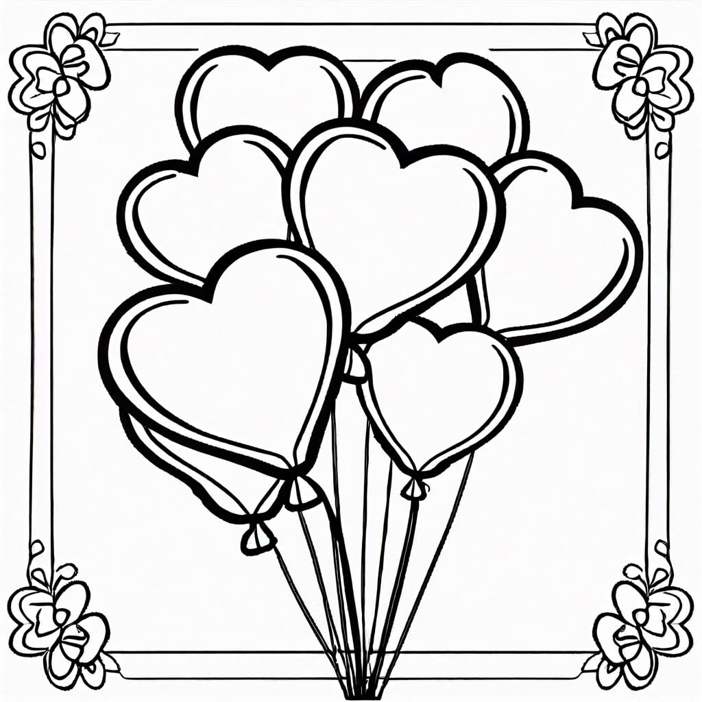 heart shaped balloon bouquet