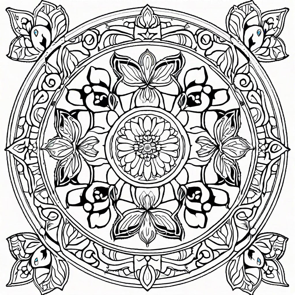 intricate mandalas with nature themes