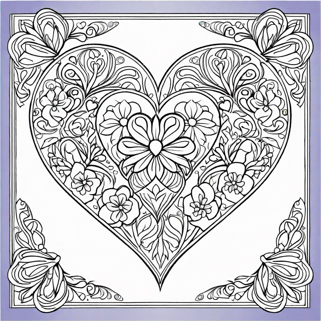 love in bloom a heart with floral patterns growing within and around it
