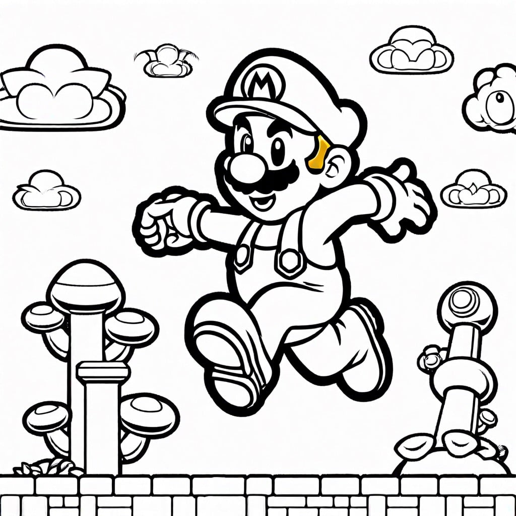 luigi in action from the classic super mario run and jump sequence
