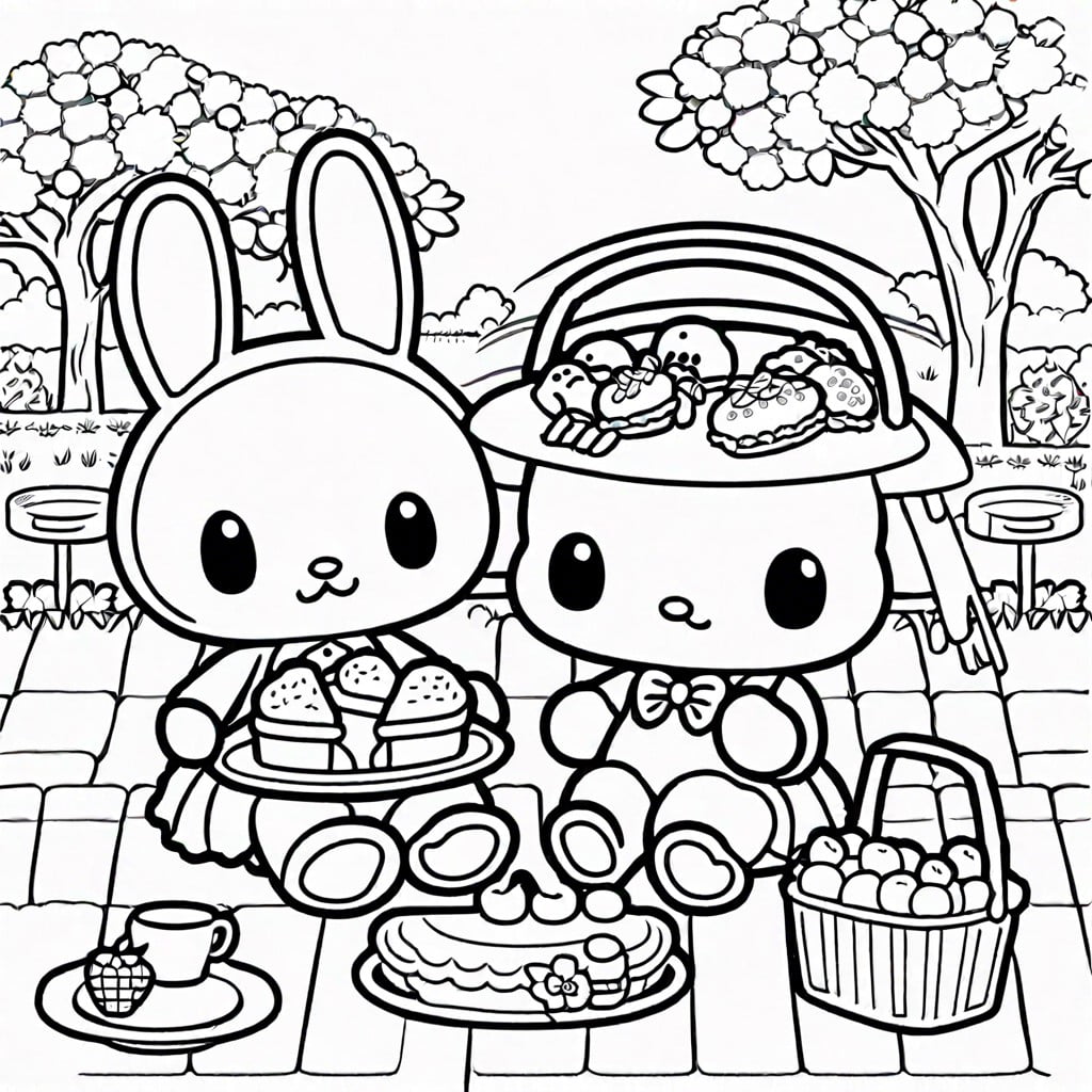 my melody having a picnic with her friends
