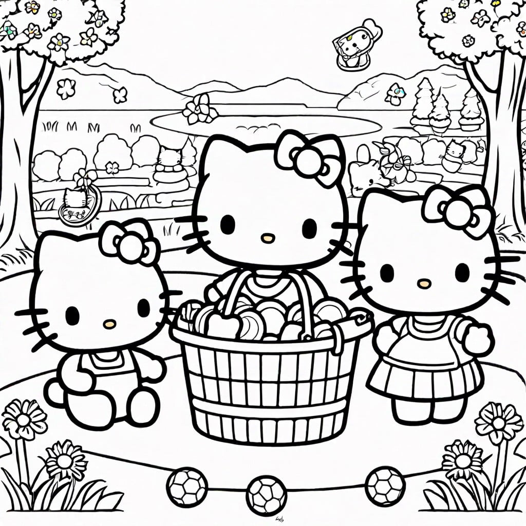 picnic day with hello kitty and friends