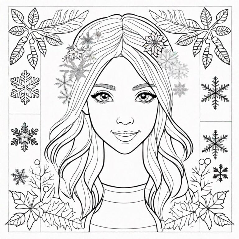 10 Face Realistic Girl Coloring Pages: Creative Ideas for Artistic Fun ...