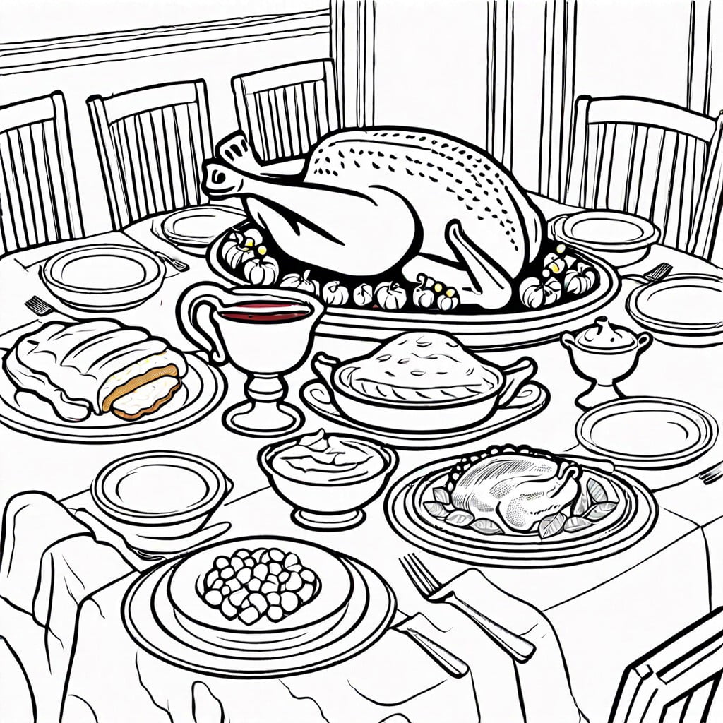 thanksgiving feast table