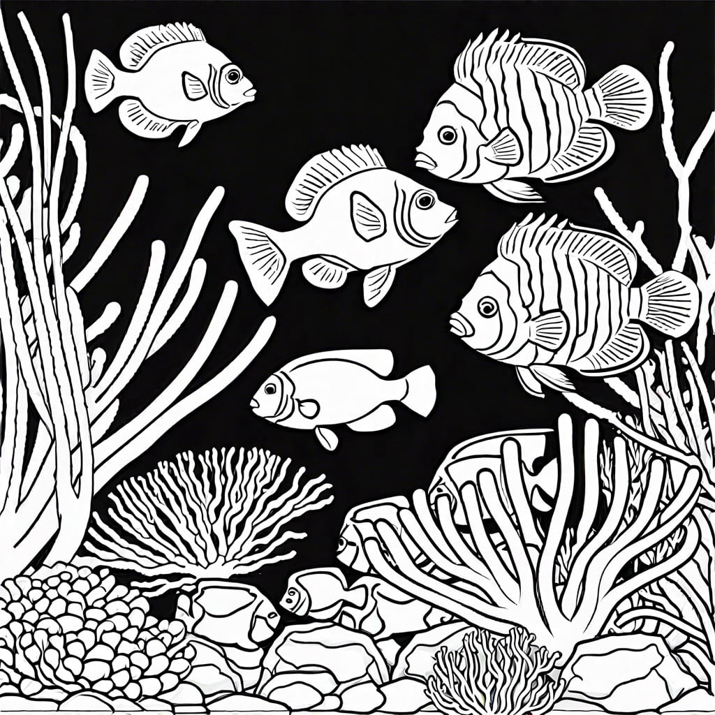 tropical coral reef scene