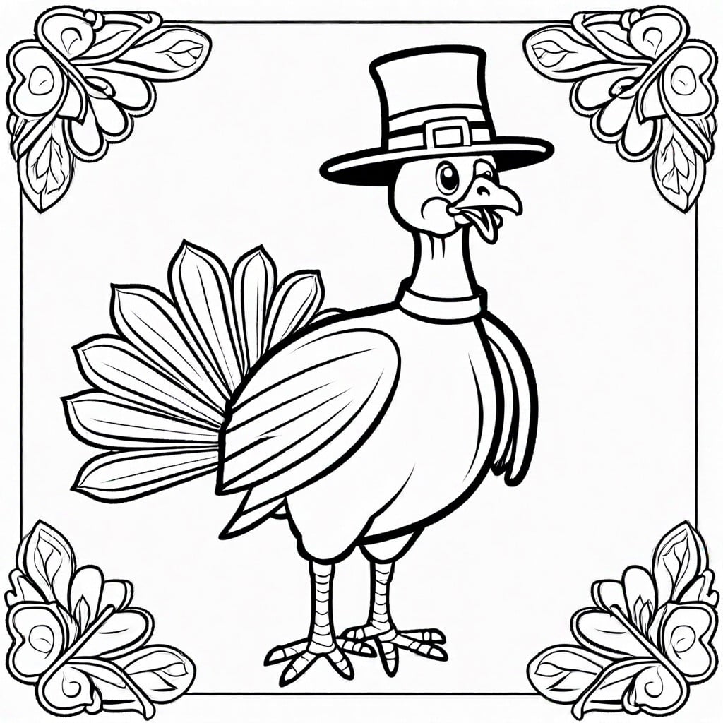 turkey wearing a pilgrim hat