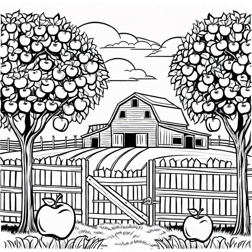 apple orchard scene