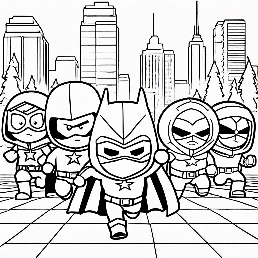 coon and friends superhero team in action