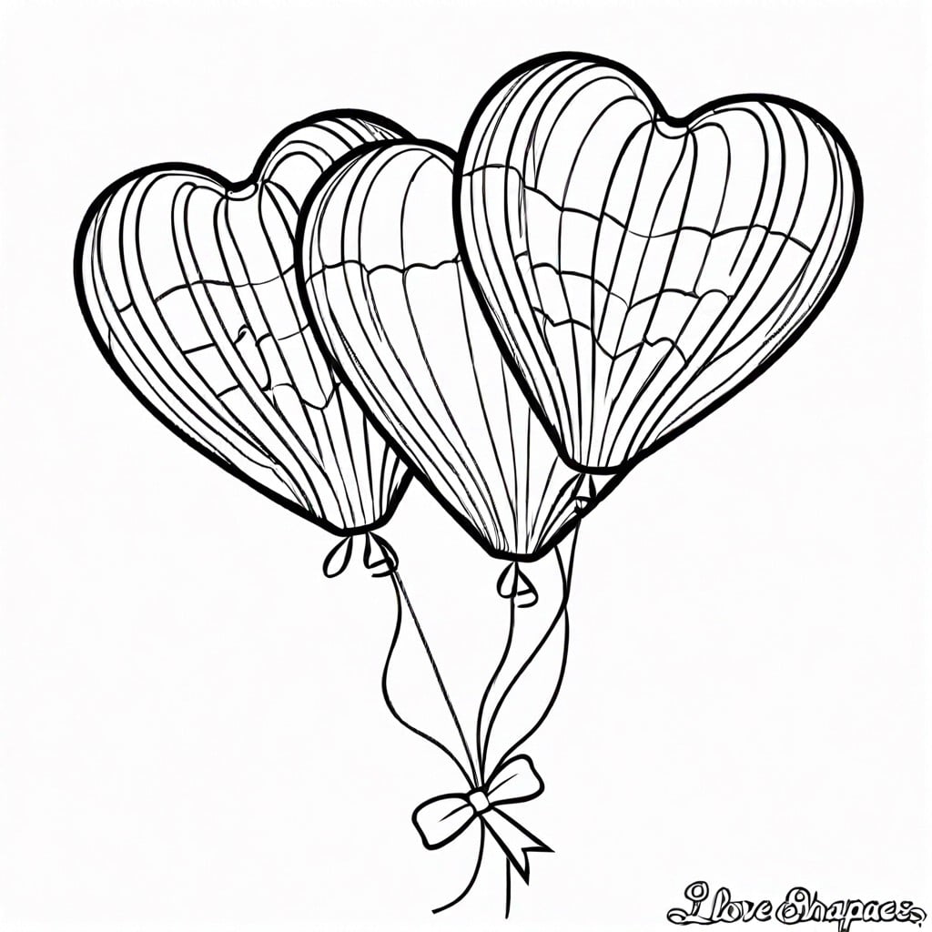 heart shaped balloons with i love you banners