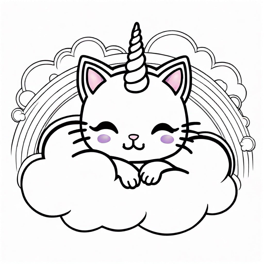 10 Purr-fect Kitty Unicorn Coloring Page Ideas – Color Me Pages