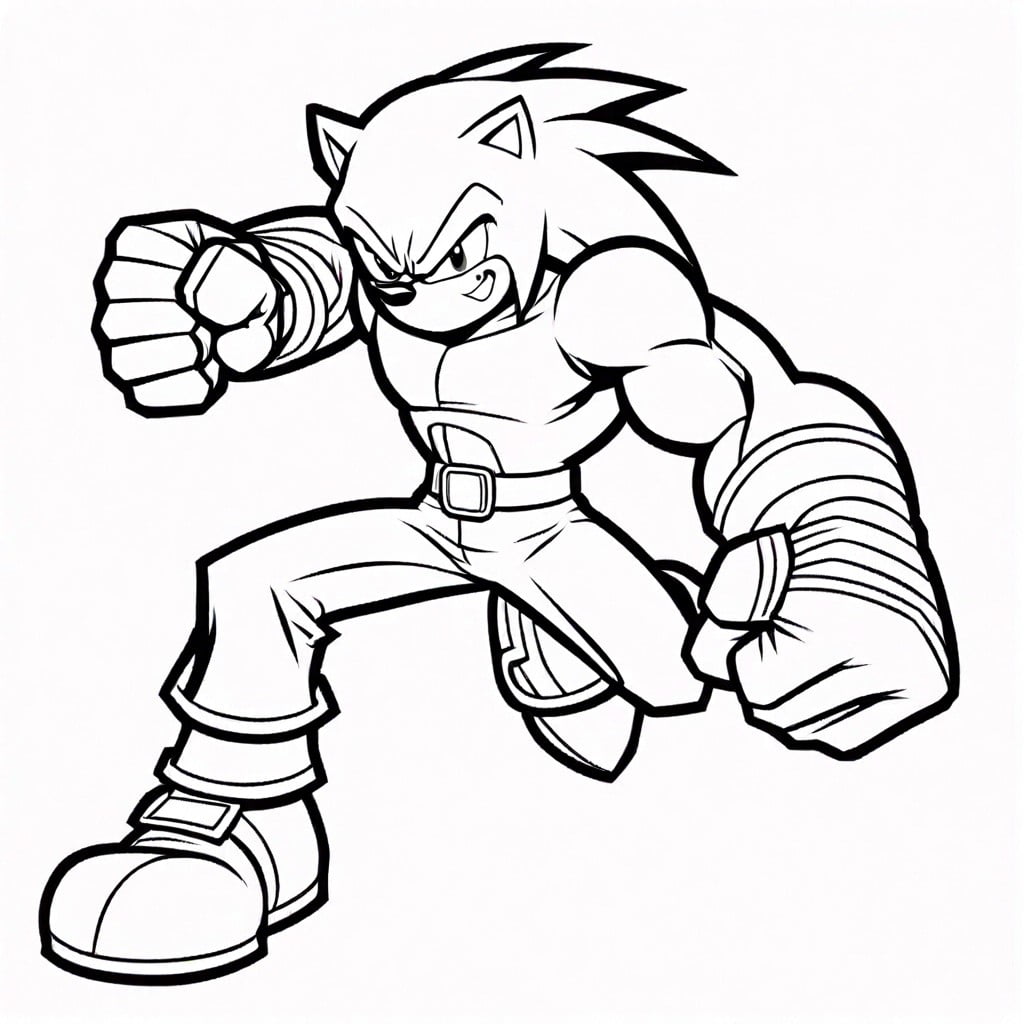 knuckles in a dynamic punching pose