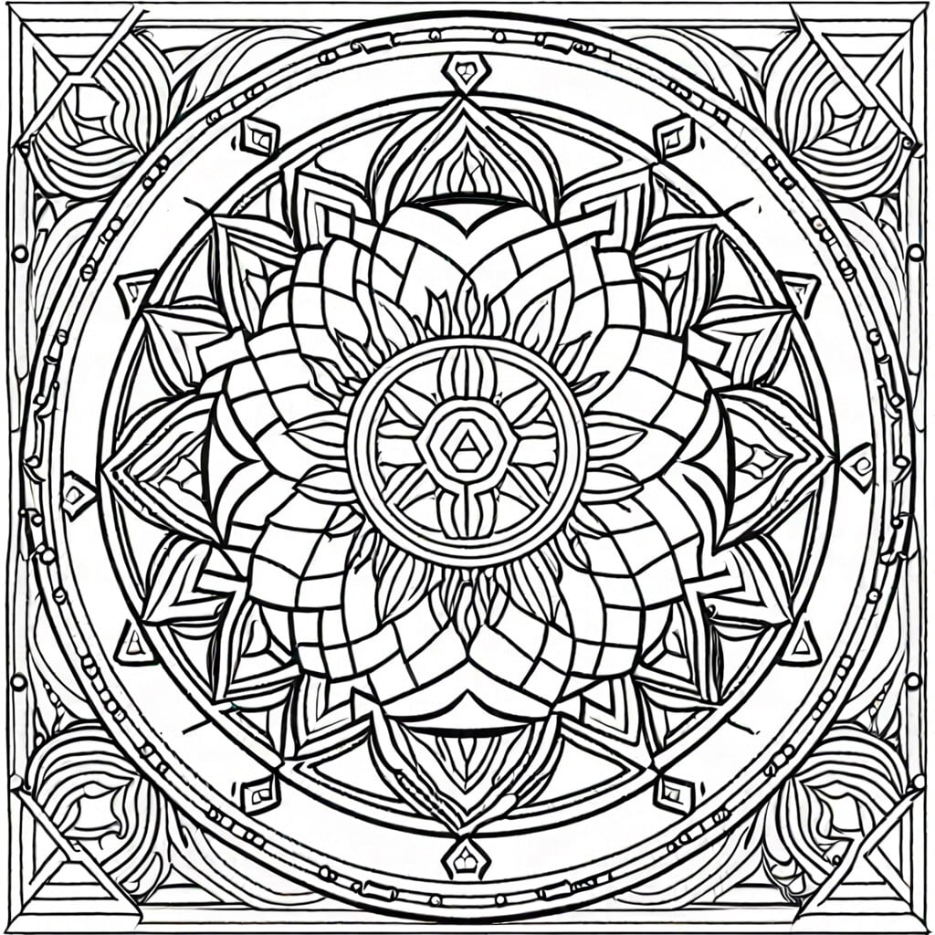 mandala patterns with triangular and hexagonal patterns