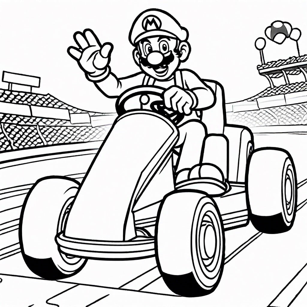 mario and luigi in a kart race