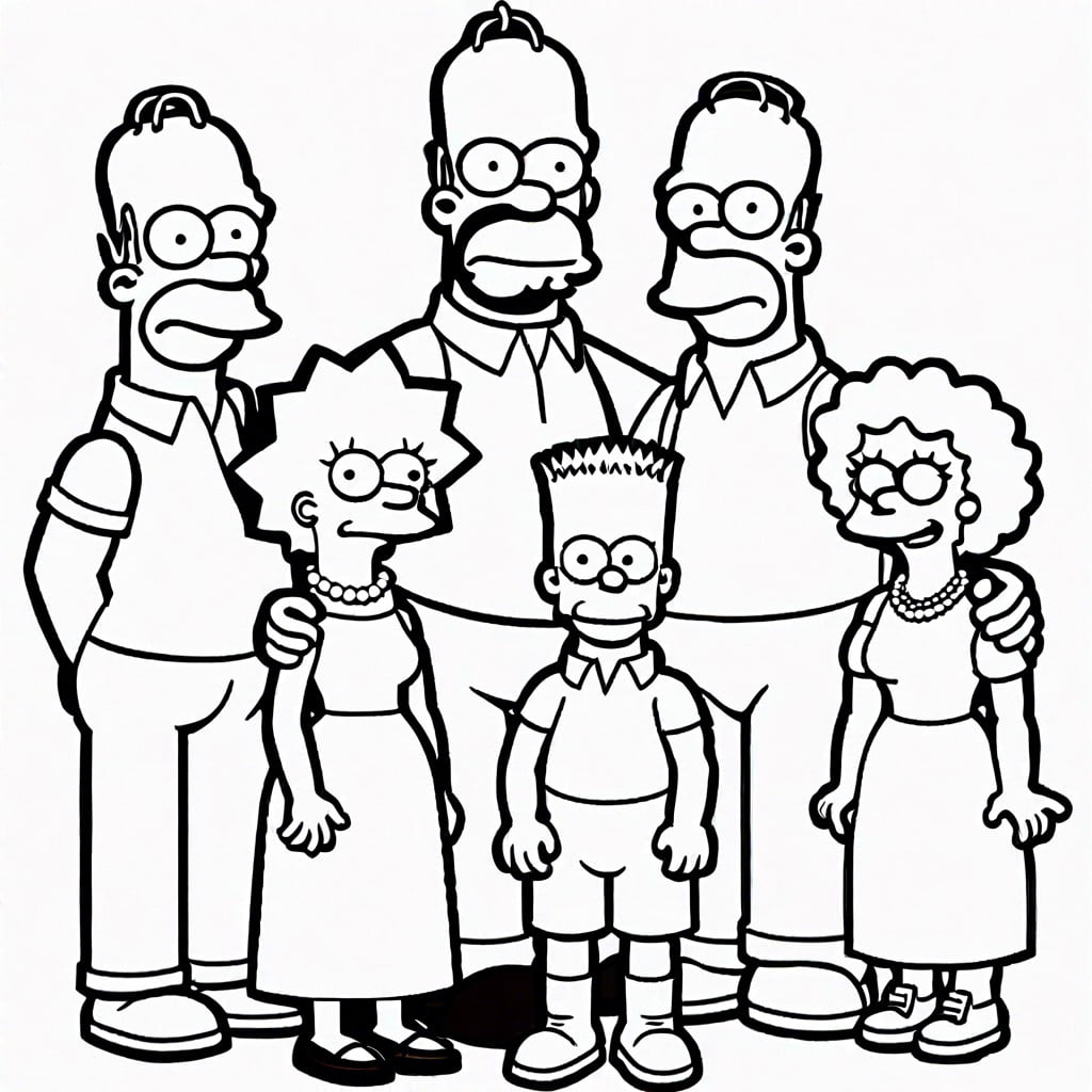 simpsons family portrait