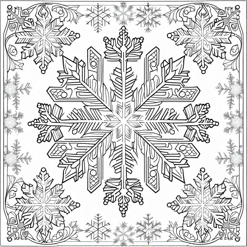 snowflake patterns with varying levels of intricacy