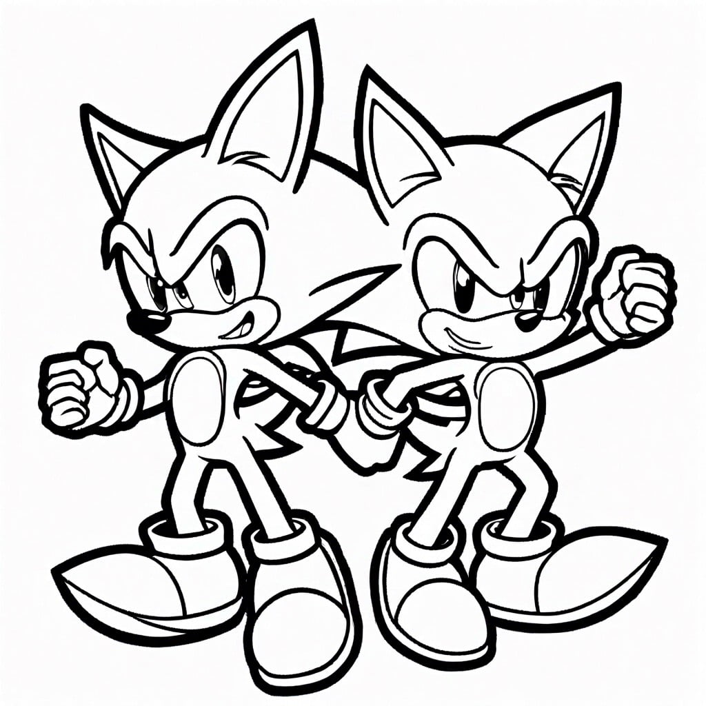 sonic and tails flying with tails twin tails