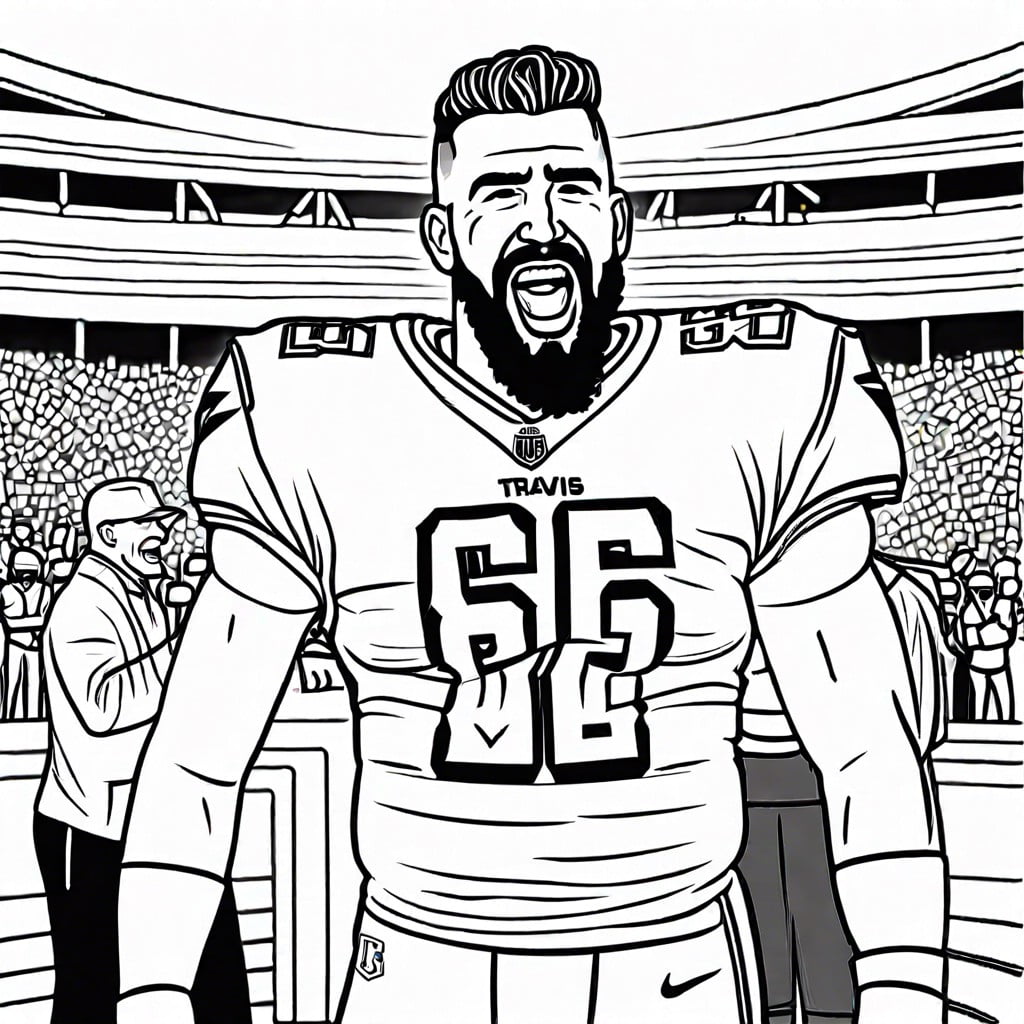 10 Travis Kelce Coloring Pages Ideas for Fun and Creativity – Color Me ...